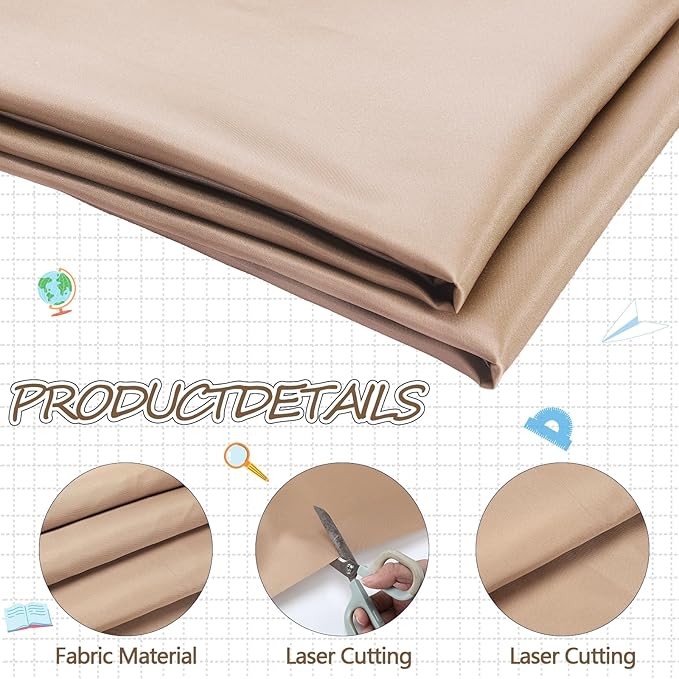 Bulletin Board Fabric 48 '' x 107 '' Class Fabric for Classroom Bulletin Board Decor, Pillows, Curtains, Crafts(Brown)