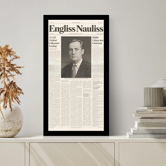 11x22 Newspaper Frame 2 Packs, Real Glass and Black Wood Frame, Display Panoramic 11 x 22 Magazine Frames - Horizontal or Vertical Wall Mounting