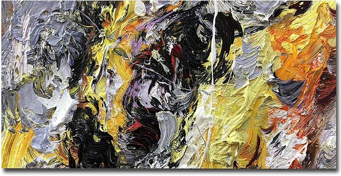 GYJAGHL Textured Painting Artwork Modern Picture For Office Wall Art Large Canvas Wall Art Textured Painting Artwork Modern Picture For Office Large Canvas Art（64X32 inchs）