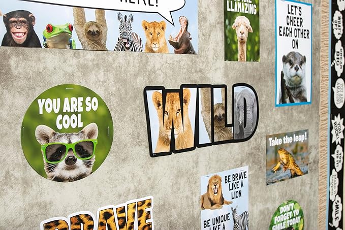 Teacher Created Resources Go Wild Animals Mini Bulletin Board