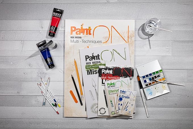 Clairefontaine Paint'ON Multi-Technique with Grain Pad, 250 g, A3, 20 Sheets