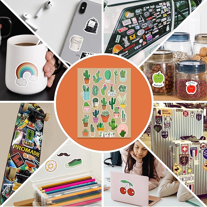HTVRONT Sublimation Sticker Paper - 20 Pcs Matte Transparent Waterproof Sublimation Stickers