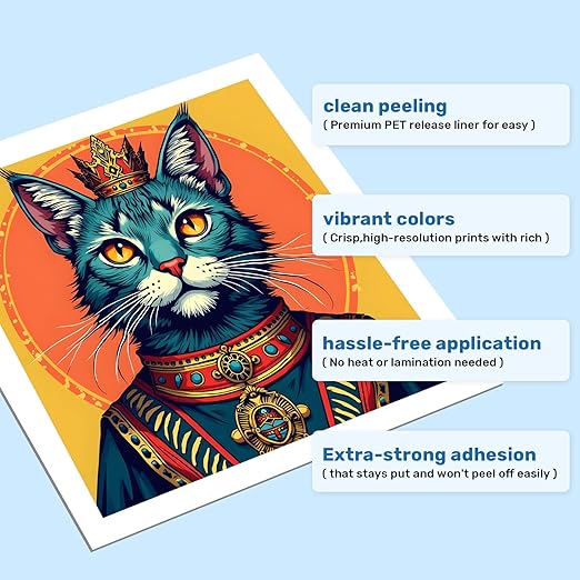 UV DTF AB Film Roll A3 11.8in×328ft | PET A&B Transfer Film for UV DTF Printers & Sticker Printing | High Transparency, Strong Adhesion, Waterproof, Scratch & Heat Resistant