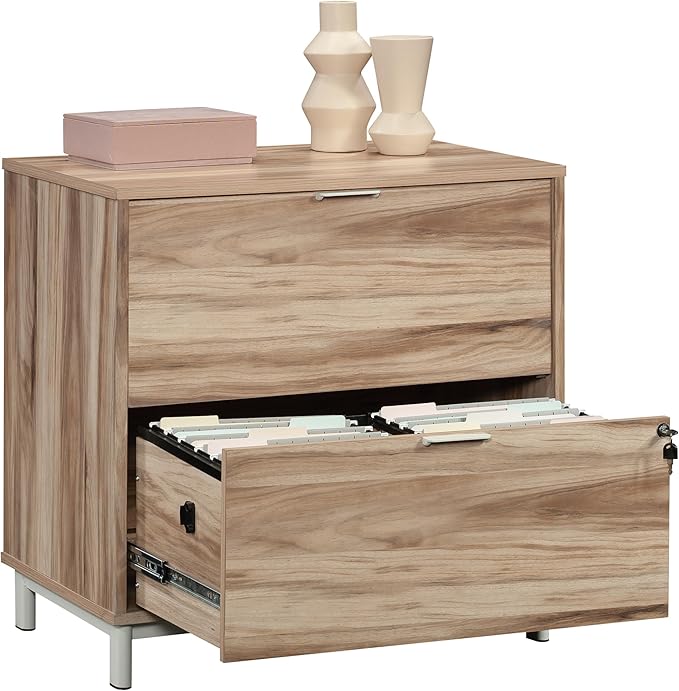 Lateral File Cabinet with 2 Drawers,Acacia Wood File Cabinets for Letter,A4,and Legal-Sized Folders,Office Library File Drawer for Home,Office