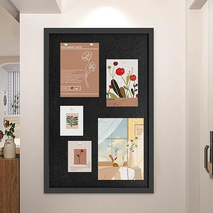 12x16 Inch (2-Pack) Cork Board for Wall Hanging with Linen, Bulletin Board with Push Pins, Mounted Memo Message Board for Home Office Decor, Dorm Room Essentials, Classroom Organization