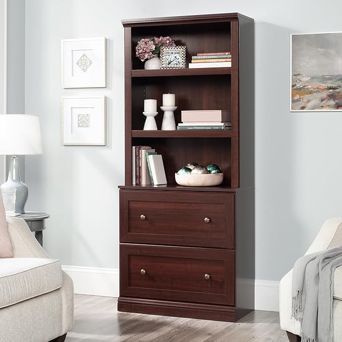 Sauder Miscellaneous Storage Library, in a Select Cherry Finish