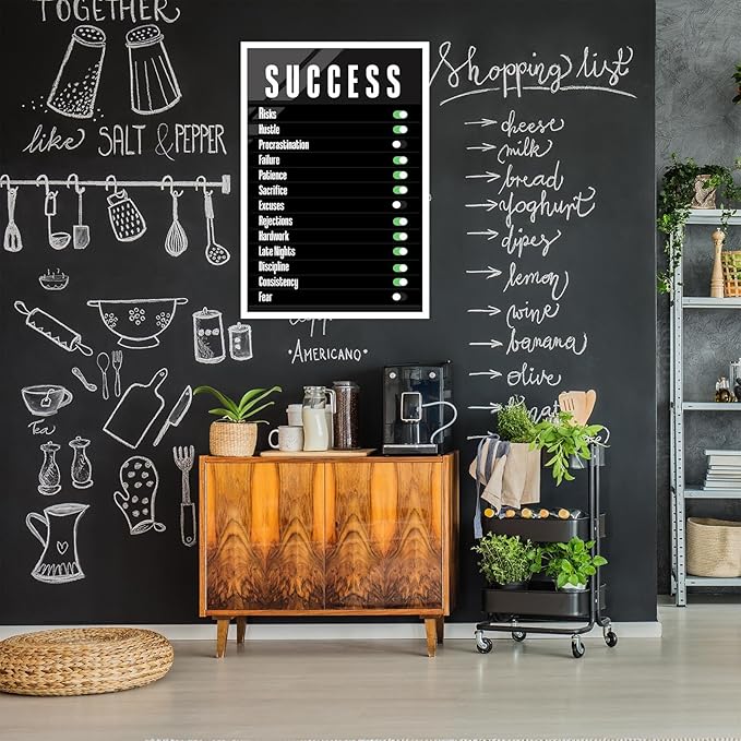 Trendy Success Settings Wall Art Motivational Quotes Inspirational Canvas Poster Large Motto Modern Encouraging Sign Prints Painting For Office Living Room Wall Decor 24x36in Unframed