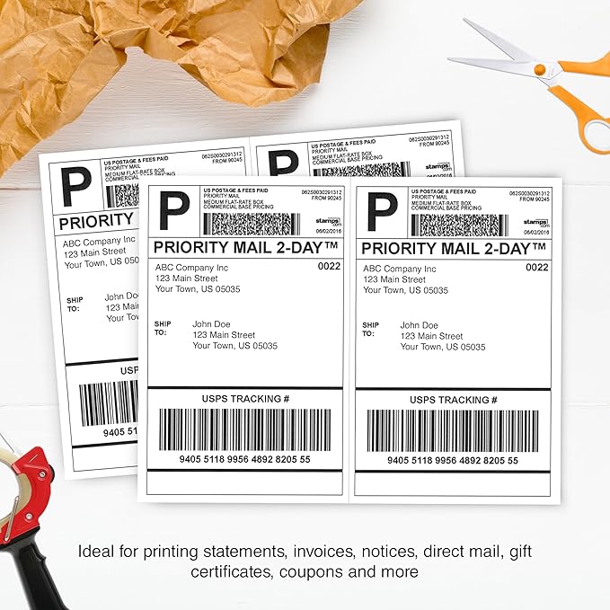 PrintWorks Professional Half Sheet Perforated Paper 8.5” x 11” - Perfect For W-2, 1099, & Statement Use - Made in the USA - 500 Sheets - 24 lb - A5 Paper - Printer Compatible - White (04118)