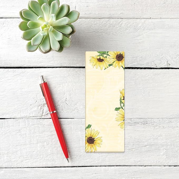Current Floral Magnetic Notepad Set – Set of 12 Mini Memo Pads, 12 Designs, 30-Sheet Pads, 2½ x 6½ Inches, Shopping List, To-Do Notes, Printed in The USA