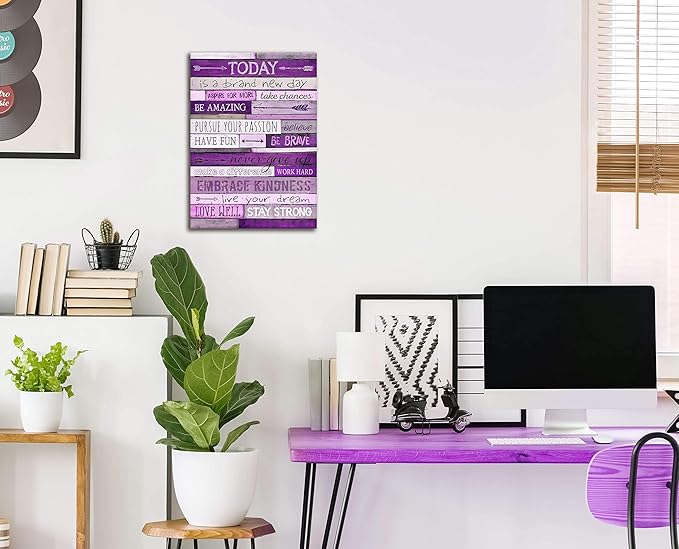 CGXART Inspirational Wall-Art - Office Wall Decor For Bedroom Teen Girl - Wall Pictures For Living Room - Word Artwork For Home Walls Teenage Girl Room Decor 16 x 24 Inch