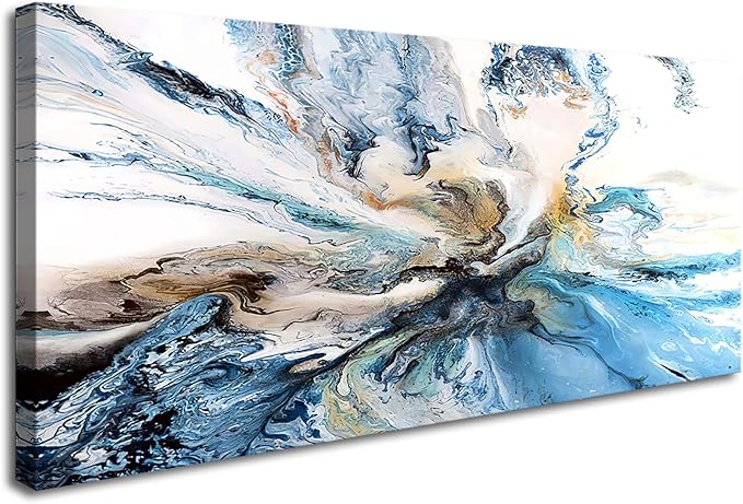 DZL Art A74962 Large Abstract Canvas Wall Art For Living Room Decoration Abstract Watercolor Picture Canvas Prints Painting for for Office Wall Decor Home Decorations