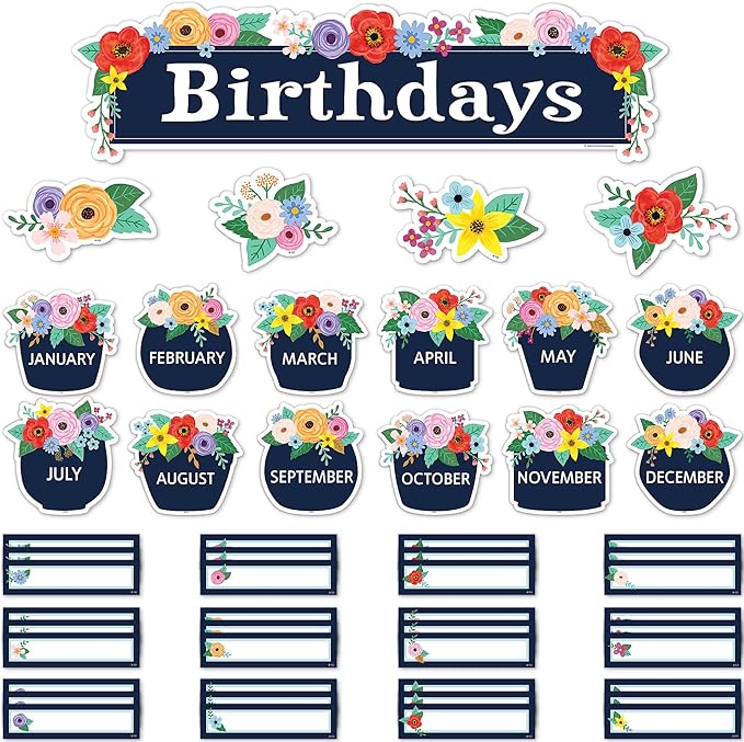Teacher Created Resources Wildflowers Birthdays Mini Bulletin Board (TCR6704)