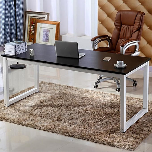Modern Simple Computer Desk Gaming Writing Work from Home Study Desk Large Legroom,Sturdy Metal Frame,Home Office Desk for Bedroom,for Writing,Executive,Study,Work(A1,55 L x 19.7" W(140x50cm))