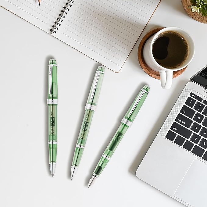 Cross Bailey Light Translucent Green Resin Rollerball Pen - Professional Pen for Effortless Writing - Journaling, Note-Taking & More - Black Ink - Easy Handling - Includes Gift Box
