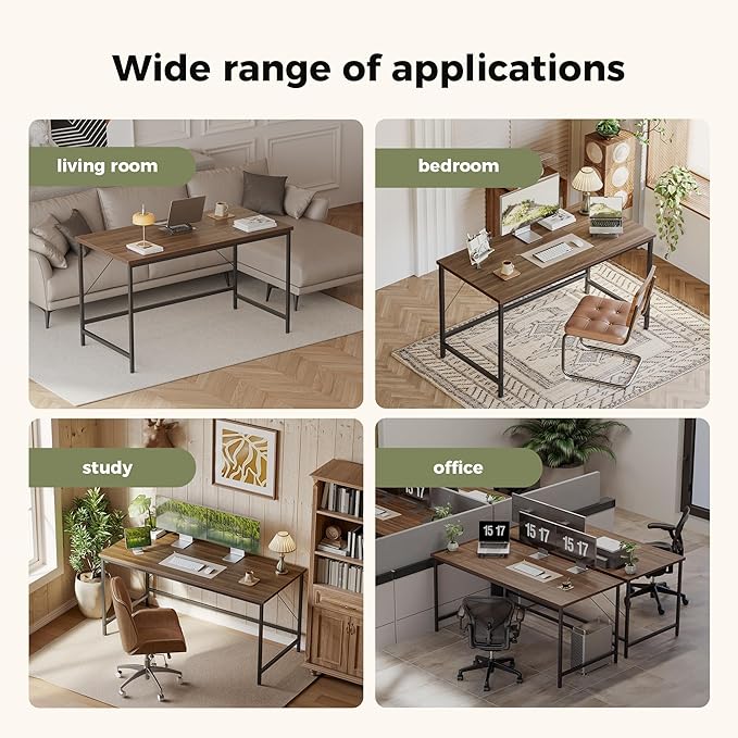 Mericonia 48 inch Computer Desk, Gaming Desk for Small Spaces, Modern Simple Style Table for Home Office, Study Student Writing Table