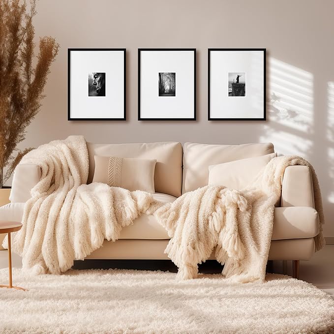 artisane home goods - Gallery Frame 1.0, Picture Frame, 16x20 Black, Gallery Wall Frame Set, Large Picture Frame, Oversized Mat (4x4, 4x6, and 5x7)