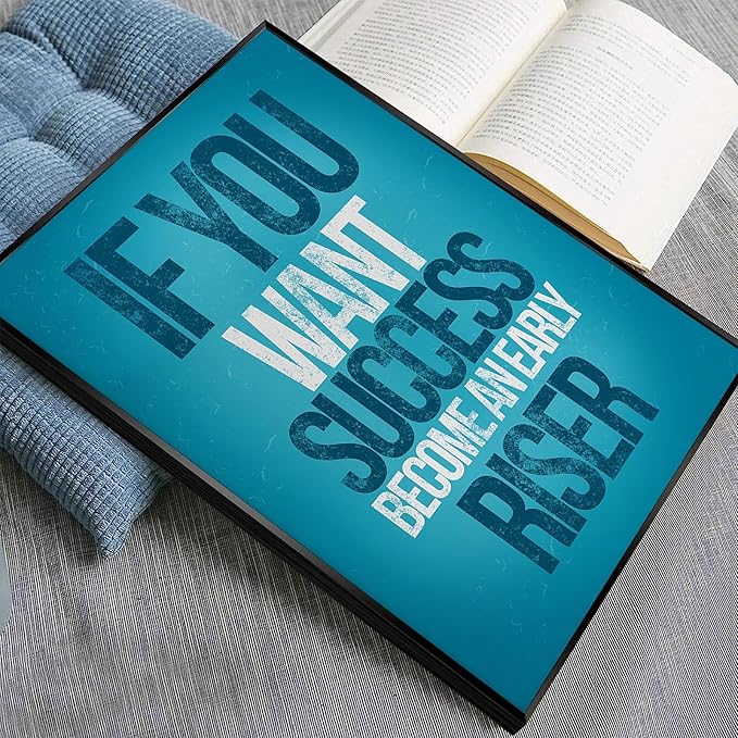 Trendy Motivational Canvas Poster Funky Motivational Quotes Wall Art Work Motivation Hustle Inspiring Sign Prints Painting For Office Living Room Wall Decor 24x36in Framed