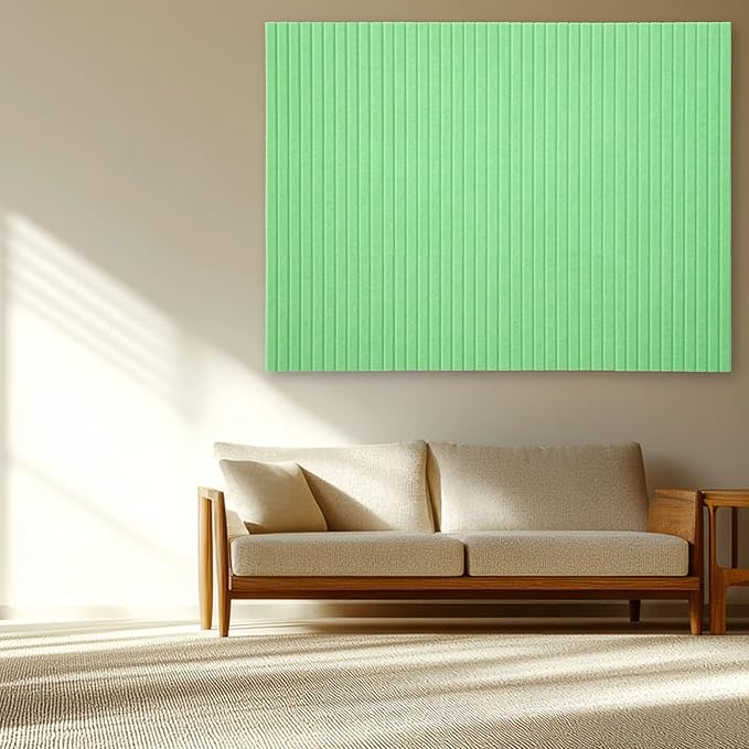 Large Cork Board Alternative-12 Pcs Self-Adhesive Felt Bulletin Board Tiles, Felt Pin Board Cork Board Tiles for Home Office Wall Decor, Tack Board 47"x35" (Green