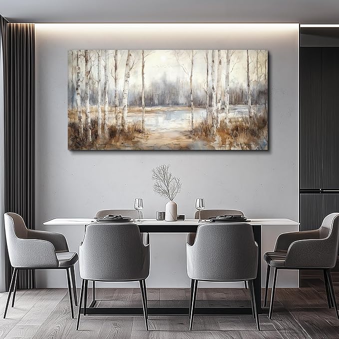 QIYILEXWART Large Wall Art For Living Room Canvas Wall Decor For Bedroom Field Scenery Watercolour Wall Painting Office Decorations Stretched And Framed Wall Pictures Artwork Ready To Hang Home Decor