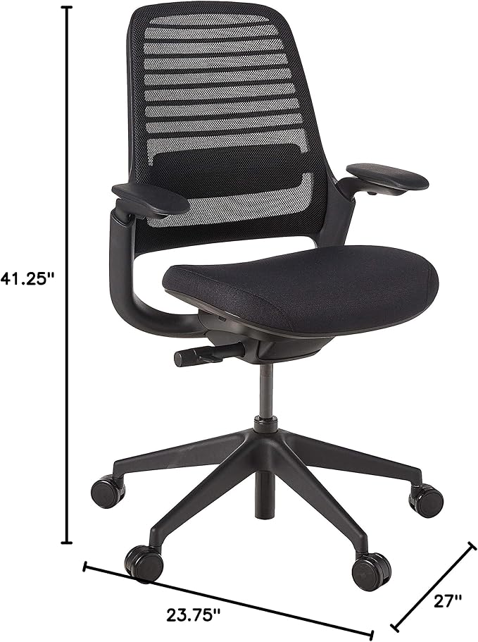 Steelcase Series 1 Office Chair, Carpet Casters, Black