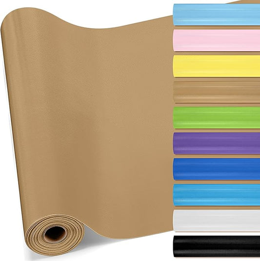 16 in x 40 Ft Fabric Bulletin Board Roll Classroom Non Woven Fabric Background Decorations Waterproof Wrinkle Resistant Bulletin Board for Back to School Wall Decor(Brown,Pure)