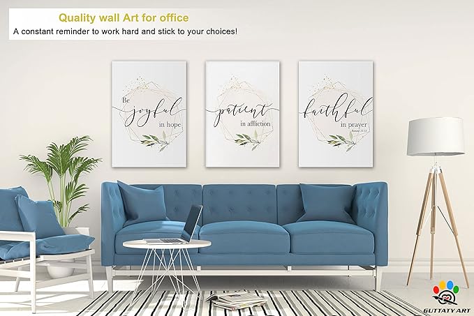 Office Wall Art-3 Panel Motivational Wall Art, Inspirational Quotes Canvas Art for Home Office Wall Decor,Positive Quote Wall Decor, Entrepreneur Words Poster Frame for Company Wall Decor 20”x30”x3Pcs