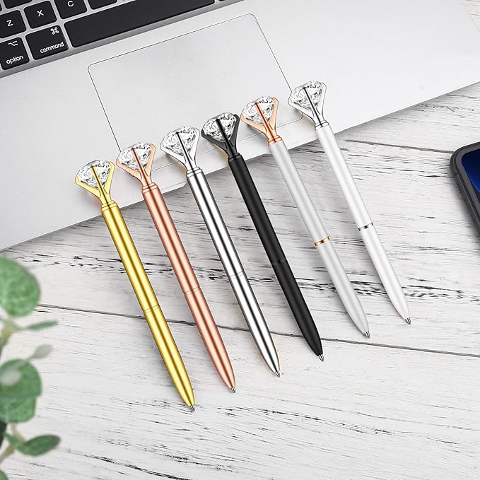PASISIBICK 20 Pieces Diamond Pens of Cute Beautiful Ballpoint Pens Crystal Diamond Pen for Women Wedding Bridal Shower Décor Gifts with 20 Pieces Replacement Refills(20 Colors)