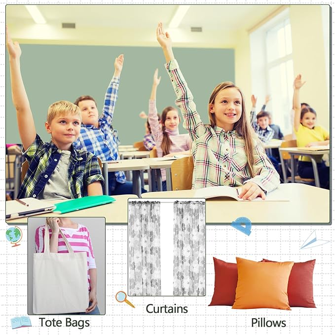 Bulletin Board Fabric 48 '' x 107 '' Class Fabric for Classroom Bulletin Board Decor, Pillows, Curtains, Crafts(Sage Green)