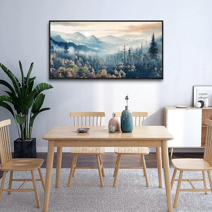 Wapluam Canvas Wall Art, Framed Landscape Forest Trees for Living Room, Bedroom, Office - Ready to Hang