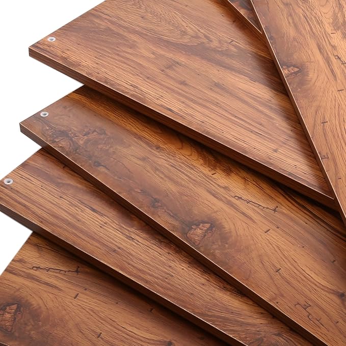 BATHWA Bookshelf, 5-Tier Industrial Bookshelves, Wood and Metal Bookcase, Free Standing Storage Vintage Bookshelf for Living Room, Bedroom and Home Office, Rustic Brown