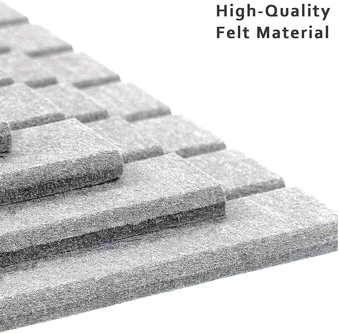 Large Felt Bulletin Board, 47"x35" Cork Board Alternative, Adhesive Cork Board with 30 Pushpins, Wall Pin Board, Bulletin Board for Office, 12 Pack, Gray