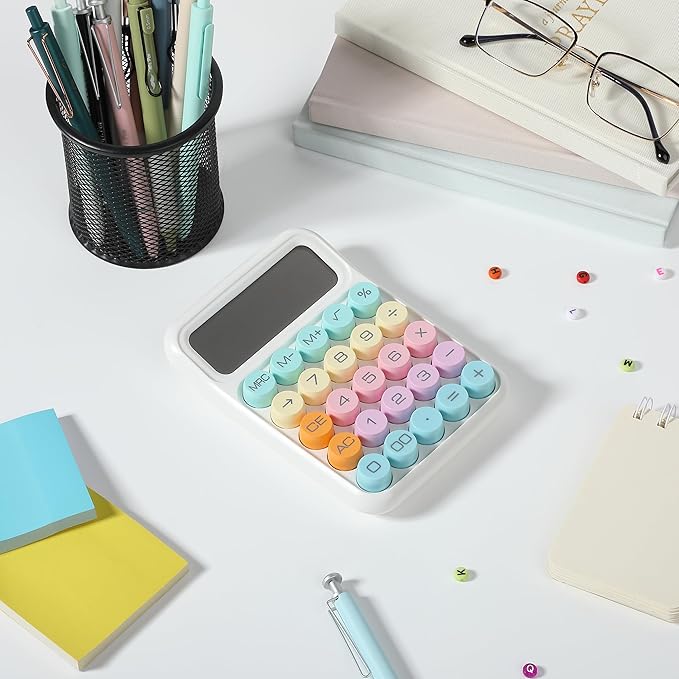Mr. Pen- Mechanical Switch Calculator, 12Digits, Large LCD Display, Colorful Calculator Big Buttons