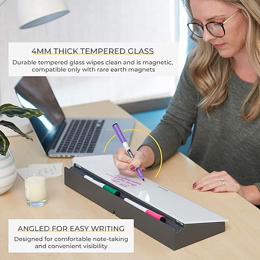 ECR4Kids MessageStor Keyboard Write and Store, Desk Organizer, White