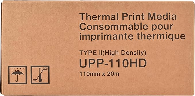 UPP-110HD Ultrasound Thermal Printer Paper, High Density, 5 Rolls