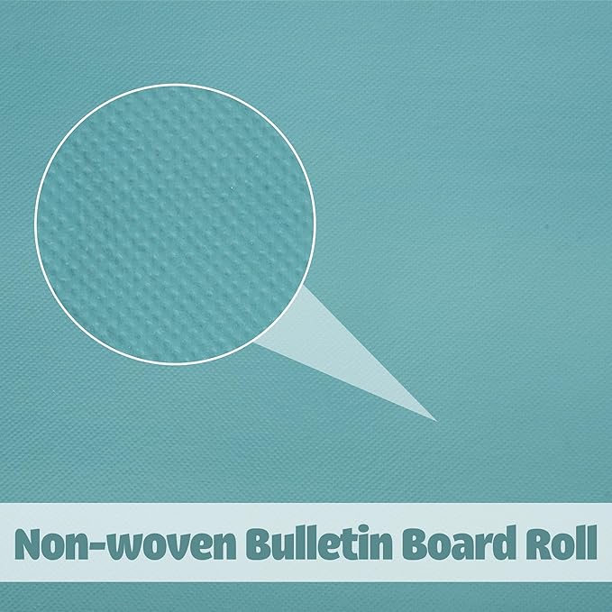 Calming Blue Bulletin Board Roll Classroom Non Woven Fabric Background 15.7 in x 36 ft Fade Resistant Blue Bulletin Board Decoration for Back to School Classroom Bulletin Wall Decor