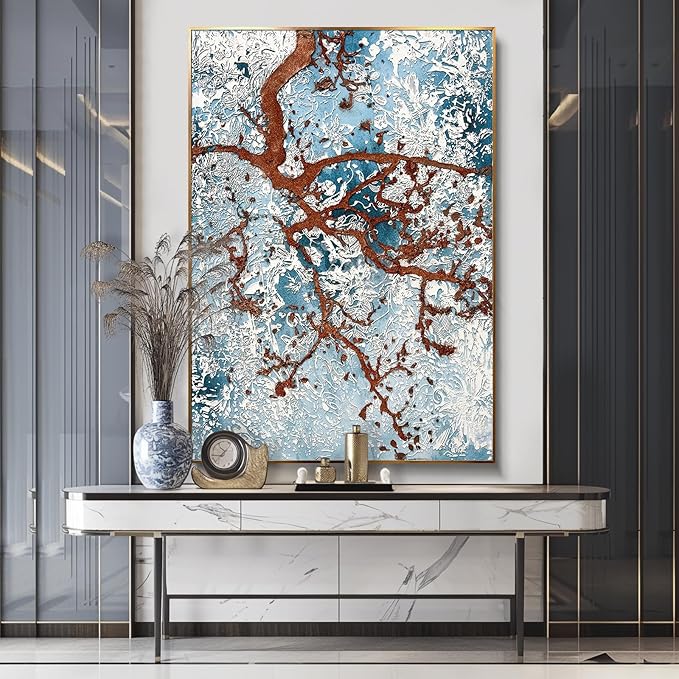 BrightA Winter Trees Large Canvas Art Large Wall Decor Big Wall Paintings for Living Room Wall Bedroom Above Bed Wall Decor 63"x90.5"