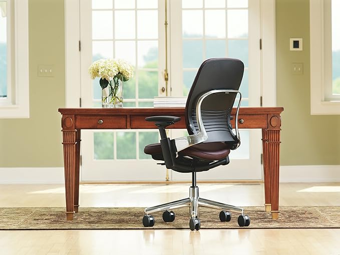 Steelcase Leap Office Desk Chair, Soapstone Leather