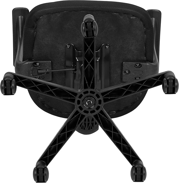 Flash Furniture Flash Fundamentals Mid-Back Black Mesh Swivel Ergonomic Task Office Chair with Arms