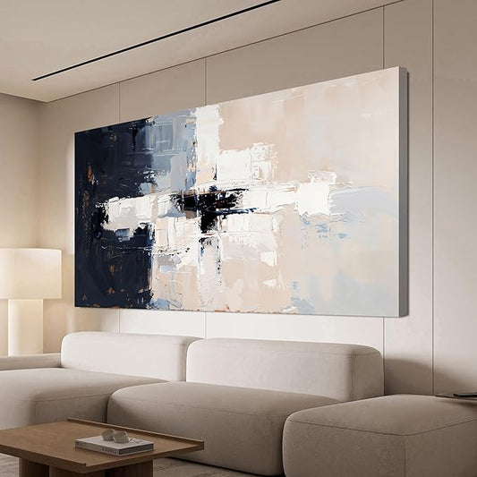 Abstract Wall Art Decor Wall Art Pictures for Living Room Abstract Canvas Art Wall Decor Modern White Wall Art Prints Artwork for Walls Black and White Wall Art Decorations Home Office Decor 20" X 40"