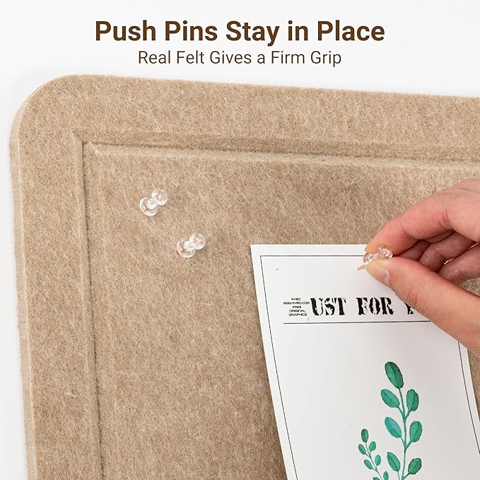 AKTOP Large Office Cork Board 60" x 36", Foldable Felt Notice Pin Board for Wall, Decorative Bulletin Board Photo Display Board with Self-Adhesive Tape for Office, School & Home, 25 Pushpins, Khaki