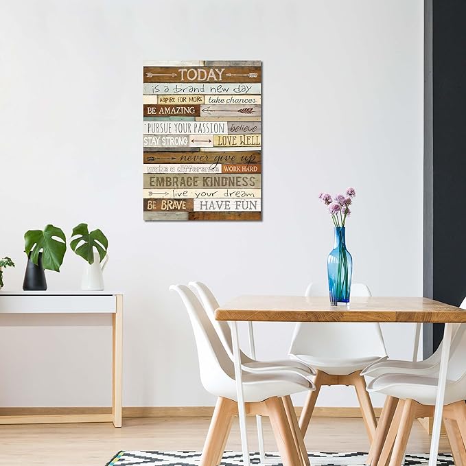 Inspiration Wall Art for Office Quotes Theme Wall Decor for Women Motivational Canvas Prints Framed Wall Art for Bathrooms Motivational Modern Canvas Art Wall Decor Office Size 16 x 24 Inch