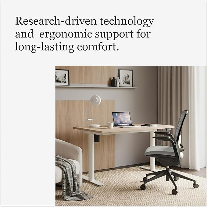Steelcase Series 1 Office Chair - Ergonomic Work Chair with Wheels for Carpet - Helps Support Productivity - Weight-Activated Controls, Back & Arm Support - Easy Assembly - Nickel