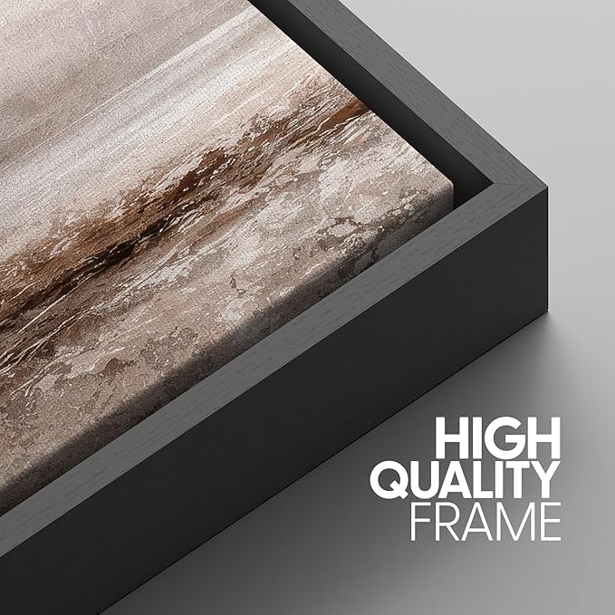 SIGNWIN Framed Canvas Print Wall Art Set Hazy Autumn Shores Illustrations Decorative Relax/Calm Zen for Living Room, Bedroom, Office - 24"x36"x3 BLACK