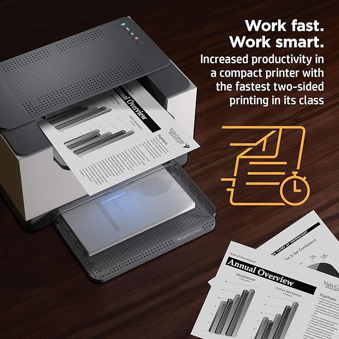 HP LaserJet M209dwe Wireless Monochrome Black & White Printer, Dual-Band WiFi, Bluetooth, Best for Small Business and Home Offices, Compatible with HP Smart App, 6 Months Free Toner with HP+ (Renewed)