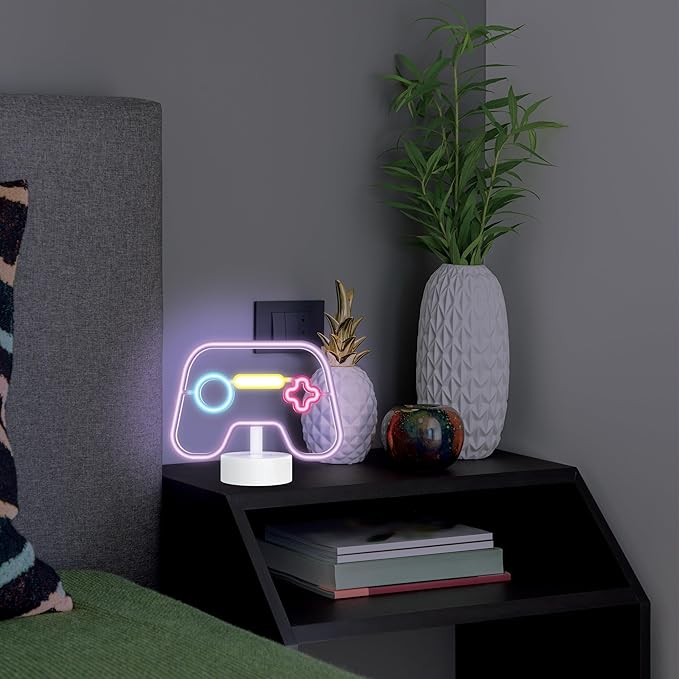 LED Gamer Neon Sign – Video Game Wall Decor, Gaming Room Light, Cool Desk Lamp for Boys Room, LED Neon Gaming Accessories