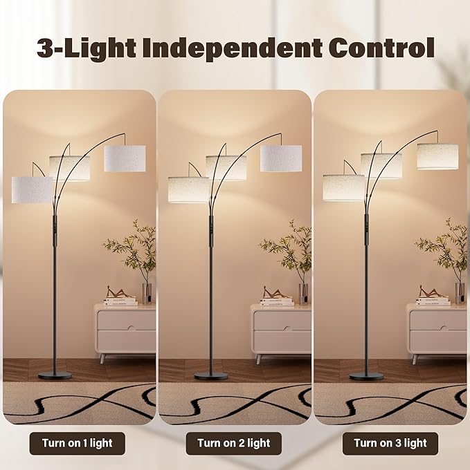 Upgraded 36W Floor Lamps for Living Room - Super Bright Dimmable Tree Floor Lamp with Remote & Touch Control, Tall Lamp for Living Room Corner, Bedroom, Office