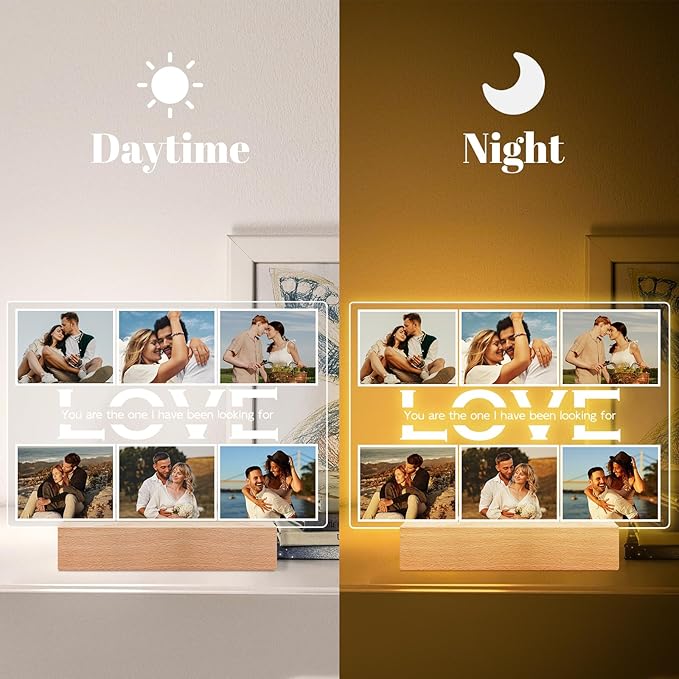 Custom Picture Frames, Personalized Photo Frame, Customized Picture Frame, Personalized Anniversary Couples Gifts for Women Men Her Him Girlfriend Boyfriend Wife