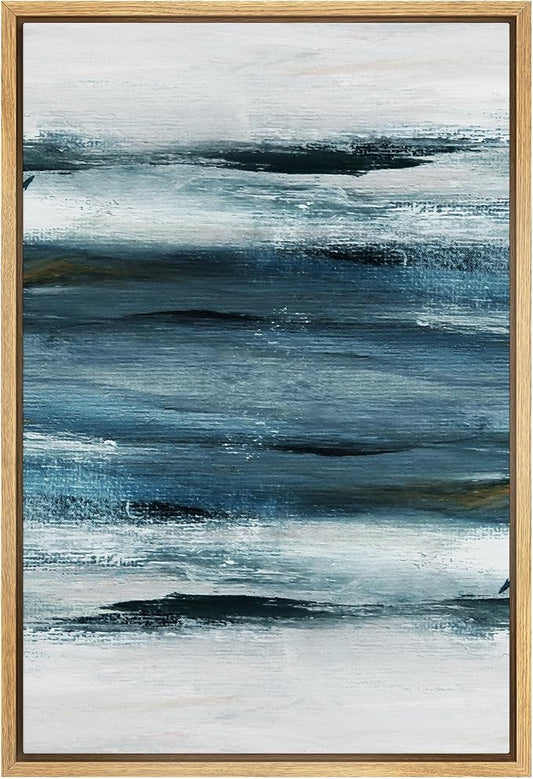 SIGNWIN Framed Canvas Wall Art Abstract Color Block Canvas Prints Home Artwork for Living Room,Bedroom - 16x24 inches