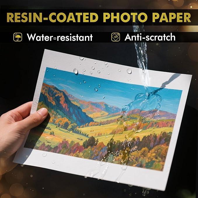A-SUB Premium Photo Paper High Glossy 5x7 Inch 72lb for Inkjet Printers 50 Sheets, Single Sided
