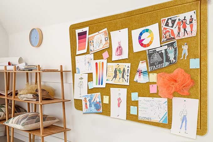 Large Bulletin Board - Foldable 96x48 Inches Cork Board Alternative with 20 Push Pins and 237 Pcs Glitter Letters, 8' x 4' Self-Adhesive Felt Bulletin Board for Wall, Home Office Decor